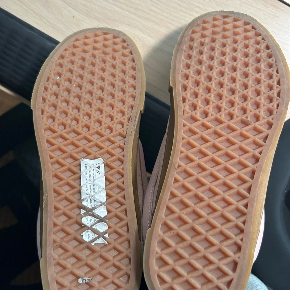 Vans Platform Sneakers in Blush Pink with Gum Sole